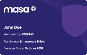 MASA Emergency Shield membership card example